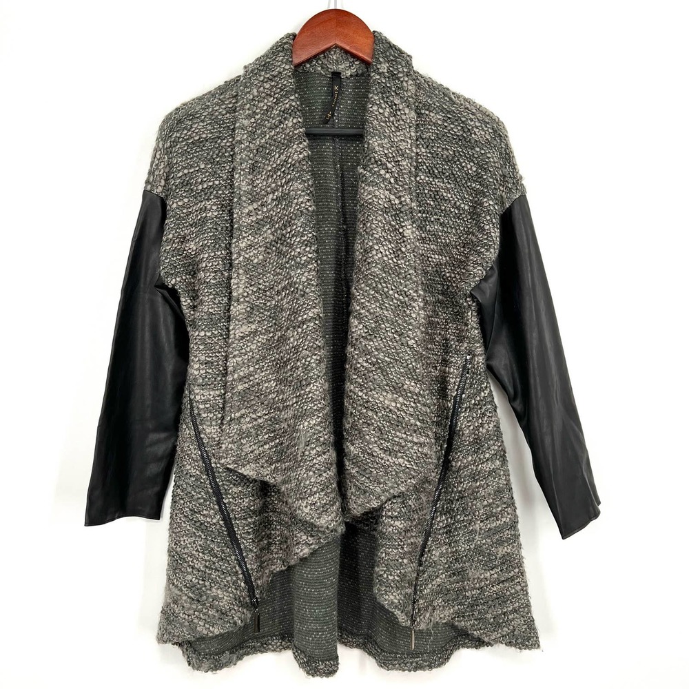 IC by Connie K Womens Sz Small Long Sleeve Knit Sweater Blouse Shirt Top Jacket